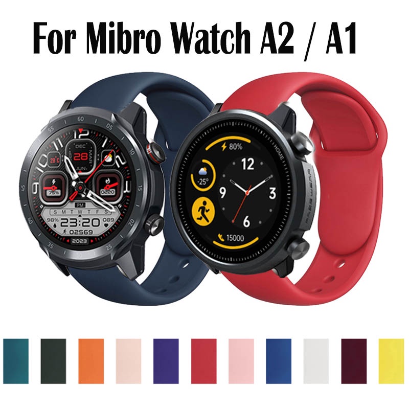Mibro A2 สายนาฬิกาข้อมือซิลิโคน แบบเปลี่ยน สําหรับ Xiaomi Mibro Watch A1 A2 Smart Watch Band