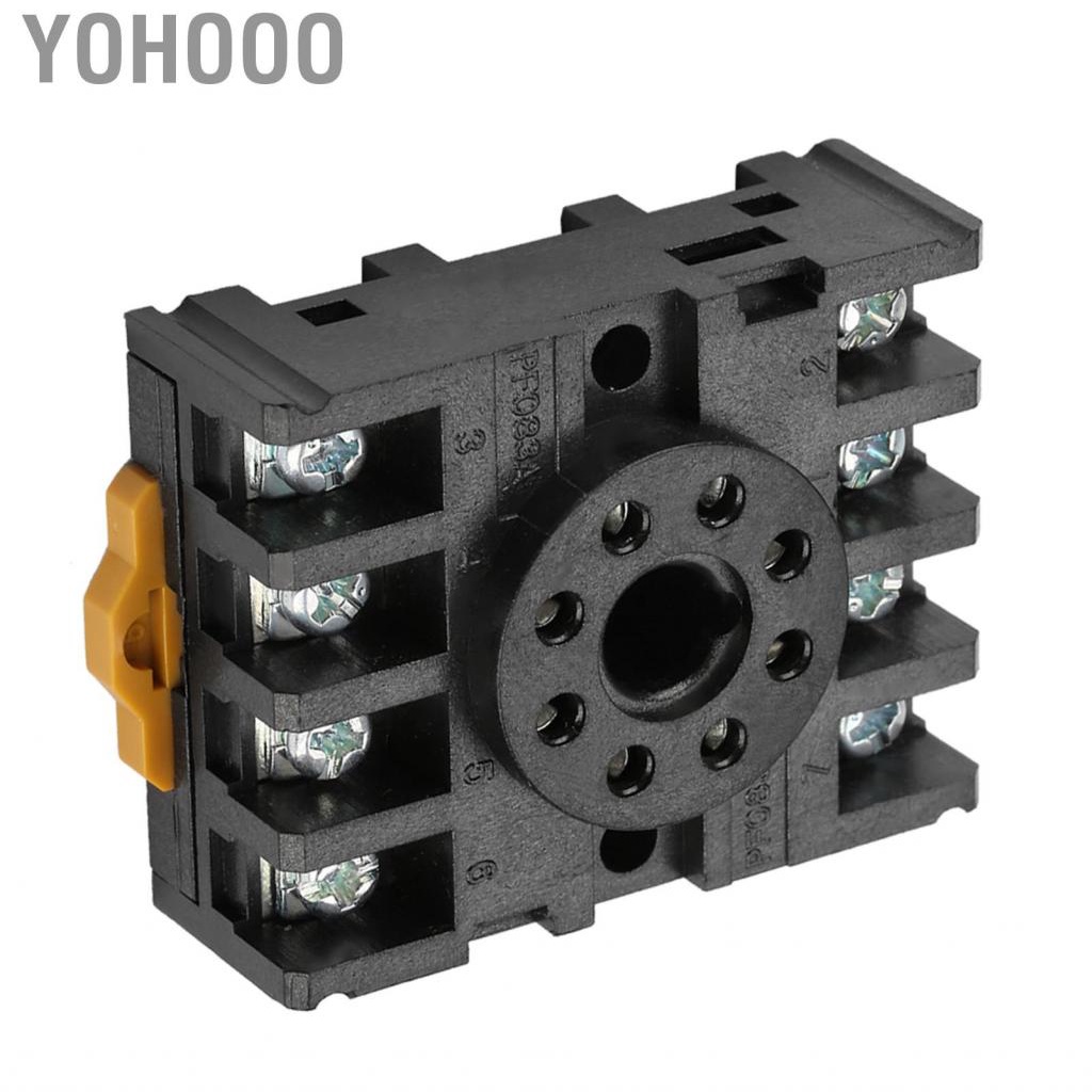 Yohooo Power Relay Base Rail Installation 8 Pins 220V AC PF083A Time