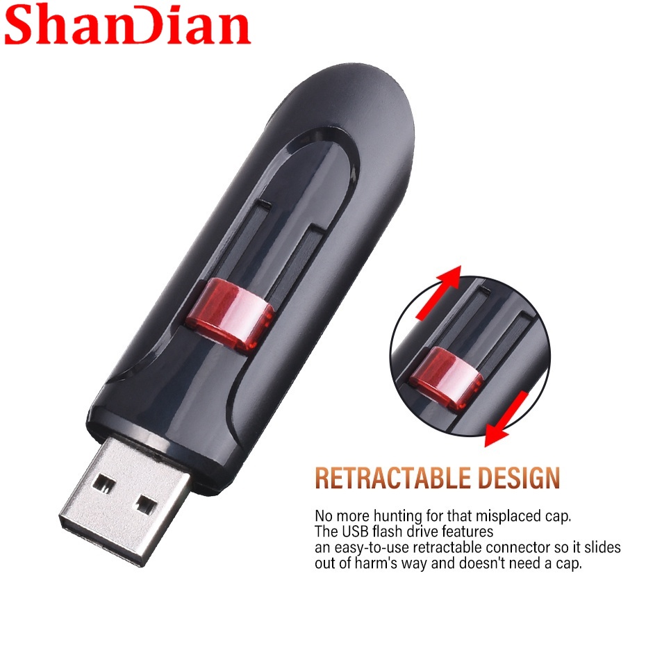 Sahndian Pendrive USB 2.0 Thumb Drive 128GB การเข้ารหัสธุรกิจแฟลชไดรฟ์ 64GB Scalable ปากกา 32GB สําหรับแล็ปท็อปและโทรศัพท์จัดเก็บข้อมูลภายนอก 16GB 8GB 4GB 128MB