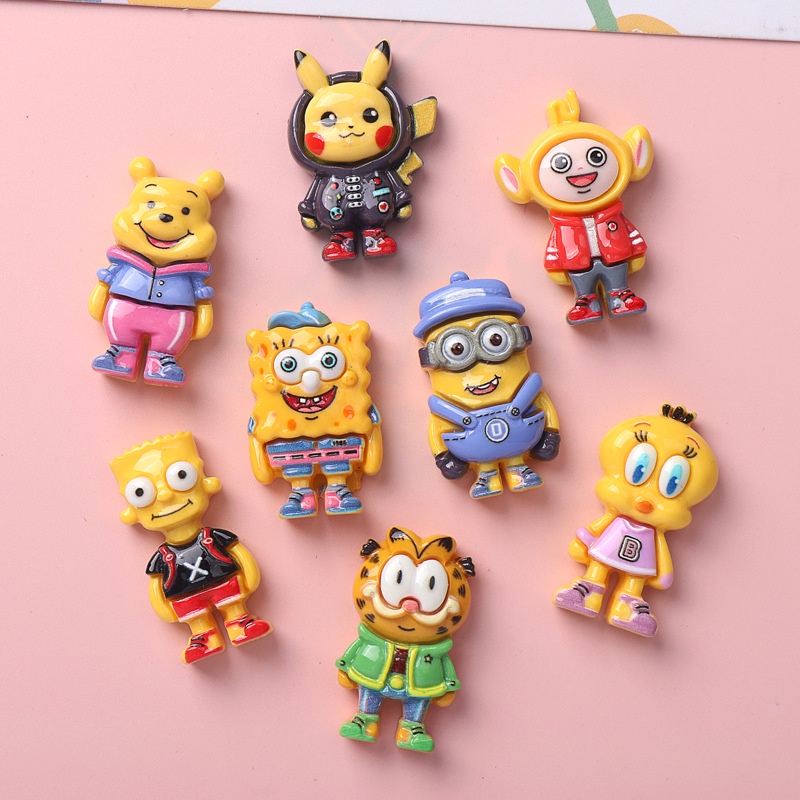 อุปกรณ์เรซิน DIY ละครสัตว์การ์ตูน Glossy DIY ครีมกาวอุปกรณ์เสริมเคสโทรศัพท์ถ้วยน้ํา Patch Headdress สติกเกอร์ตู้เย็นอุปกรณ์เสริม DIY ทําด้วยมือวัสดุ