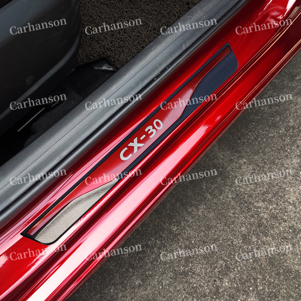 รถประตู Sill อุปกรณ์เสริมสําหรับ Mazda Cx-30 Cx30 Cx 30 อัตโนมัติสแตนเลส Scuff เหยียบ Protector จัดแ