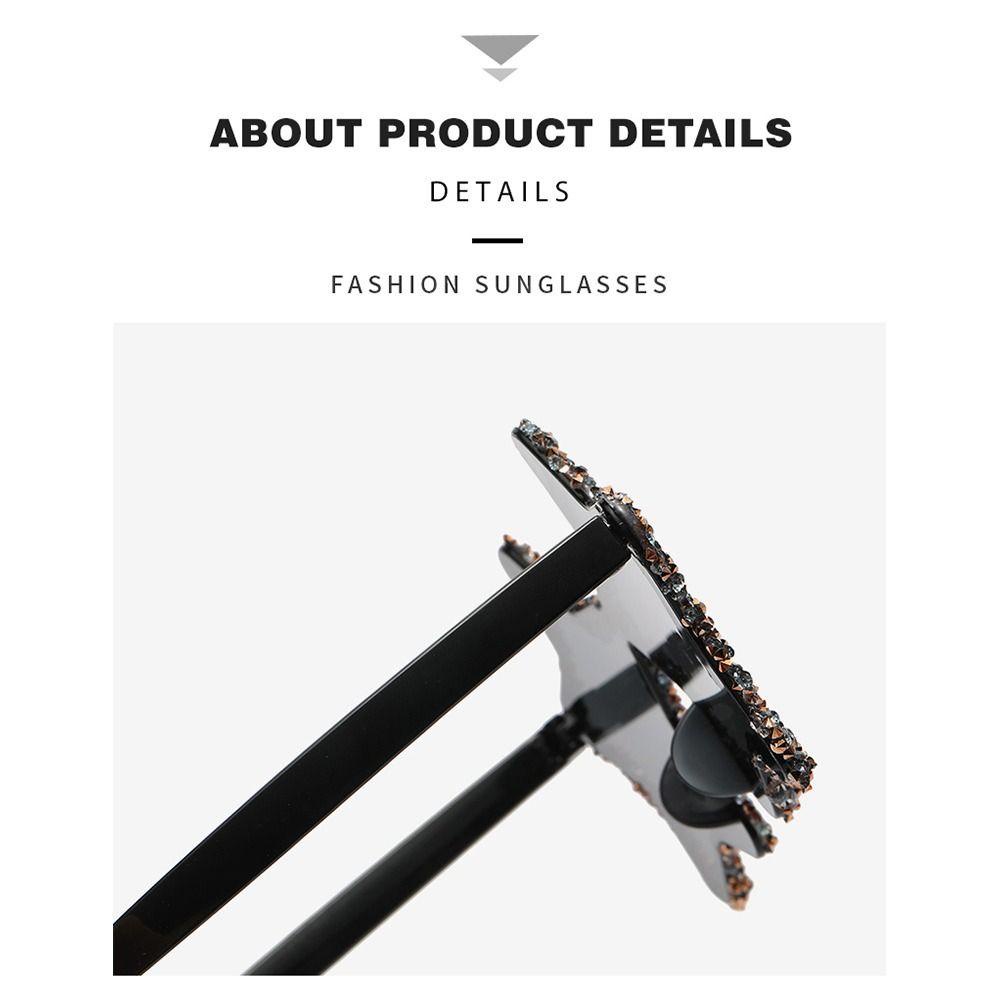 SHOOGTH แว่นกันแดดรูปดาว ป้องกัน UV400 ออกแบบมรกตและคริสตัล เหมาะสำหรับสไตล์ Y2K - รูปที่ 6