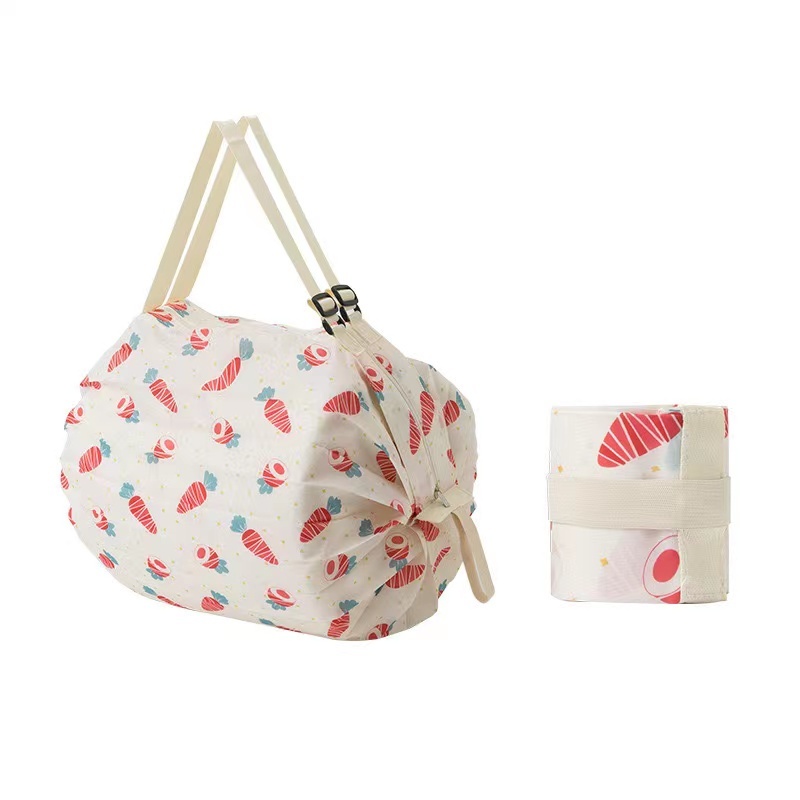 (HB-840) กระเป๋าผ้าร่ม ถุงช็อปปิ้ง พับเก็บได้ พกพาได้สะดวก ใส่ของได้เยอะ