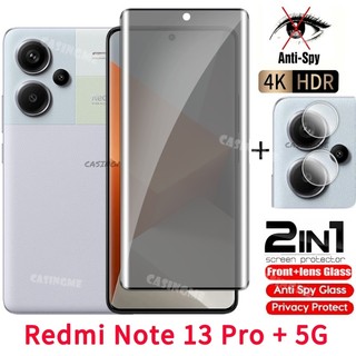 Redmi Note15Pro + 5G Anti-Spy Privacy Curved Full Coverกระจกนิรภัยป้องกันหน้าจอฟิล์มส่วนตัวสําหรับRedmi Note 13 Note15 13pro+ Pro + Plus Note13pro + Anti-Spyความเป็นส่วนตัวฟิล์ม