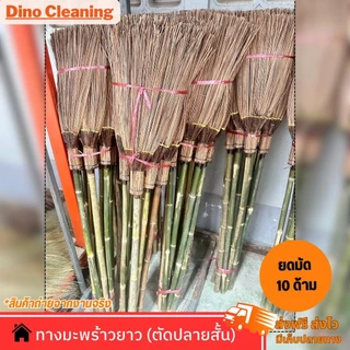 ไม้กวาดทางมะพร้าว ตัดปลายสั้น ความยาว 120 ซม เเข็งเเรง ทนทาน ( พร้อมส่ง )