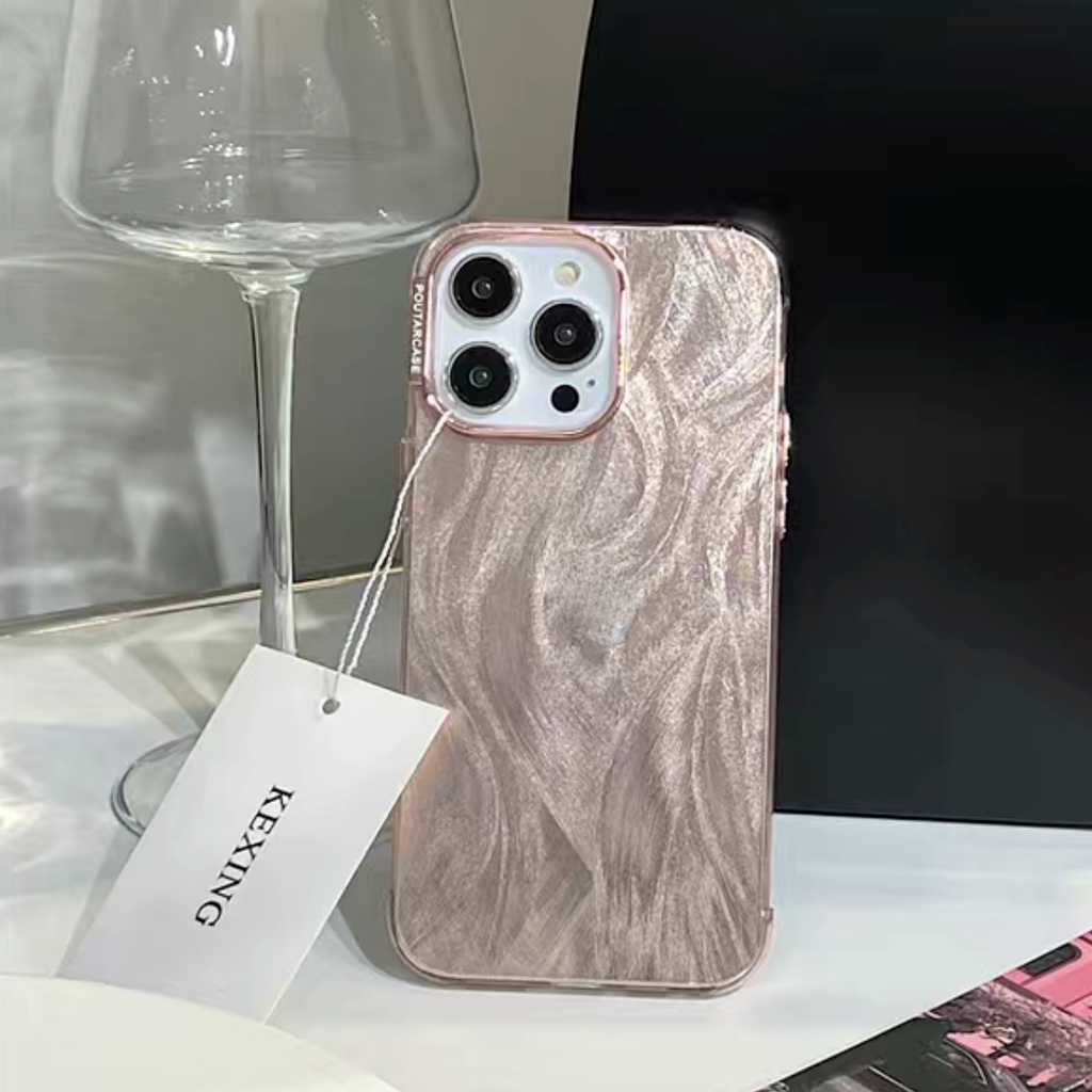 เคสโทรศัพท์มือถือแบบแข็ง กันกระแทก แต่งขนนก เลเซอร์ออโรร่า หรูหรา สําหรับ iPhone15 Pro Max 14 13 12 11 Pro Max