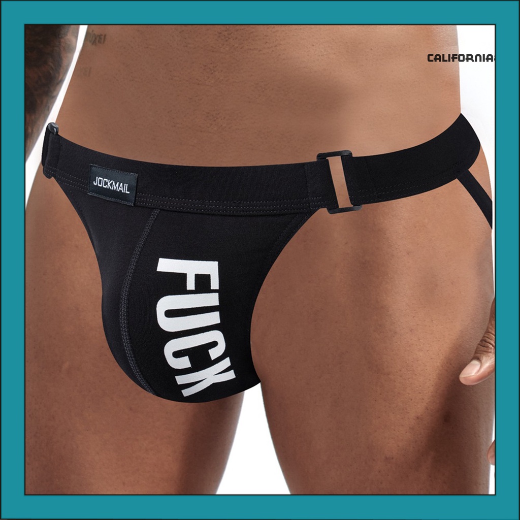 [Cali] Jockmail กางเกงชั้นใน ผ้ายืด พิมพ์ลายตัวอักษร ยกสะโพก เซ็กซี่ สําหรับผู้ชาย