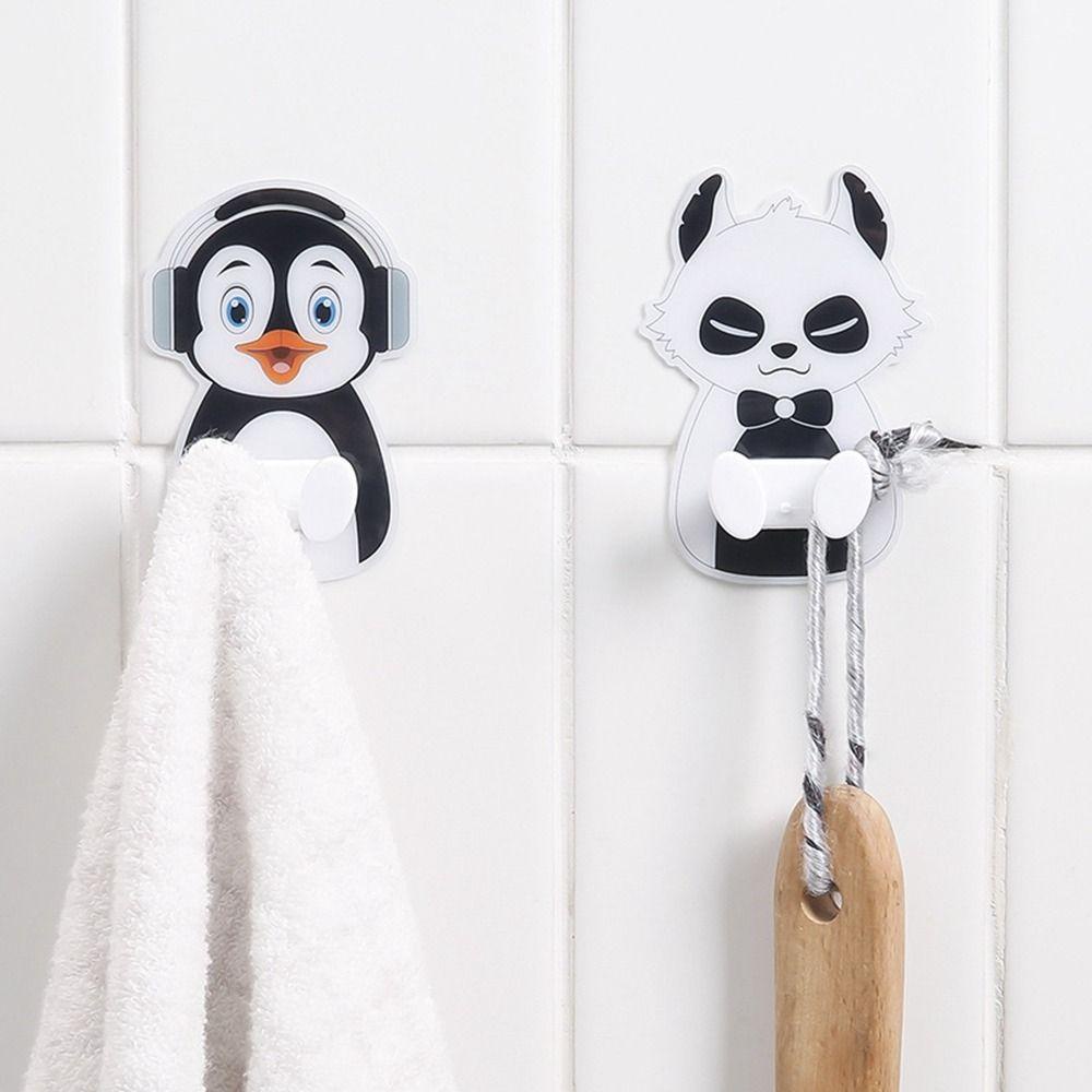 Lacyeszb ที่แขวนปลั๊กไฟ พลาสติก ลายการ์ตูนสัตว์ อเนกประสงค์ กันน้ํา มีกาวในตัว สําหรับติดผนังบ้าน