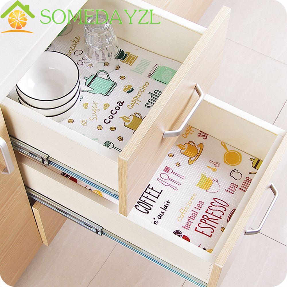 Somedayzl แผ่นรองโต๊ะ กันน้ํา 1 ม้วน อุปกรณ์ครัว ชั้นวางของ ลิ้นชัก ตู้เสื้อผ้า แผ่นกระดาษ