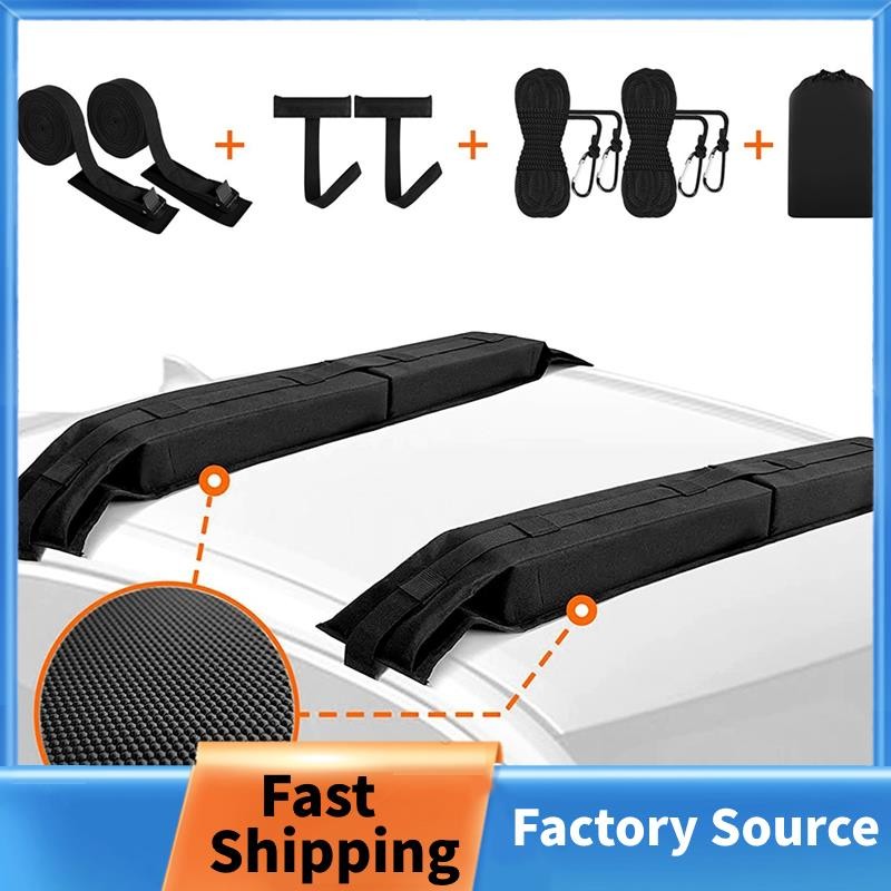 รถ Soft Roof Rack Pads กระเป๋าเดินทางสําหรับ Kayak Surfboard-SUP Canoe Kayak อุปกรณ์เสริม