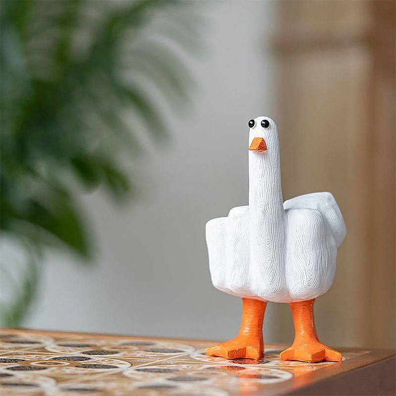 Middle Finger Duck Funny Hand-Made Birthday Gift Niche Cold Door Home Decoration Magnet Duck Entranc
