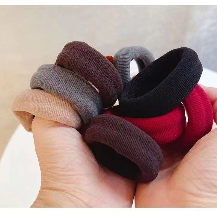 耐用加粗宽皮筋高马尾绑头发盘发无痕高弹力发绳发圈无接缝头绳Durable, thick, wide rubber band, high ponytail tie, hair bun20250211 - รูปที่ 4