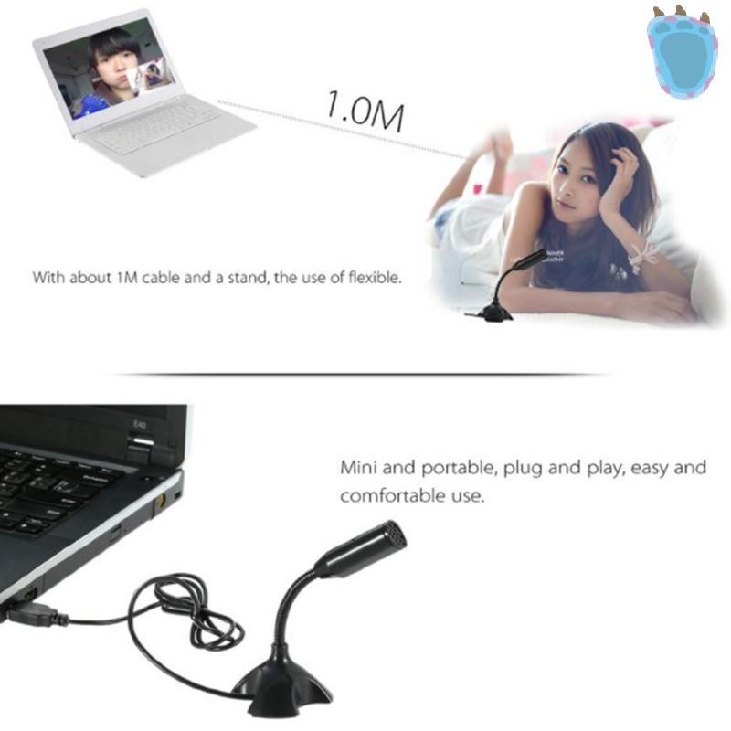 [PA] ไมโครโฟน USB สําหรับแล็ปท็อปและคอมพิวเตอร์ปรับสตูดิโอร้องเพลงสําหรับเล่นเกมสตรีมมิ่ง Mikrofon Stand Mic พร้อมที่วางเดสก์ท็อป TH