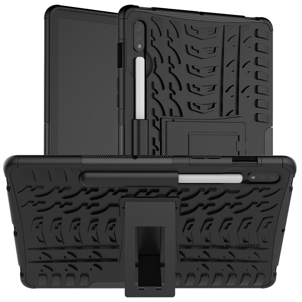 SAMSUNG 2023 Dual Layer Armor KickstandสําหรับSamsung Galaxy Tab S9 Plus 12.4 S8 11 "Tablet Cover SM