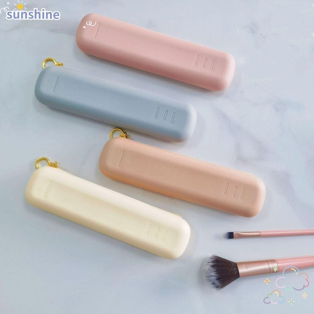 Ssunshine กระเป๋าซิลิโคน มีซิป จุของได้เยอะ สําหรับใส่แปรงแต่งหน้า