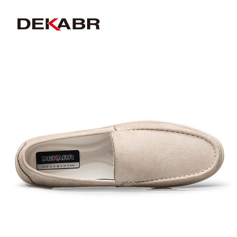 Dekabr รองเท้าโลฟเฟอร์ลําลอง หนังวัวแท้ ใส่สบาย แฮนด์เมด แฟชั่นฤดูใบไม้ผลิ สําหรับผู้ชาย ไซซ์ 36-46