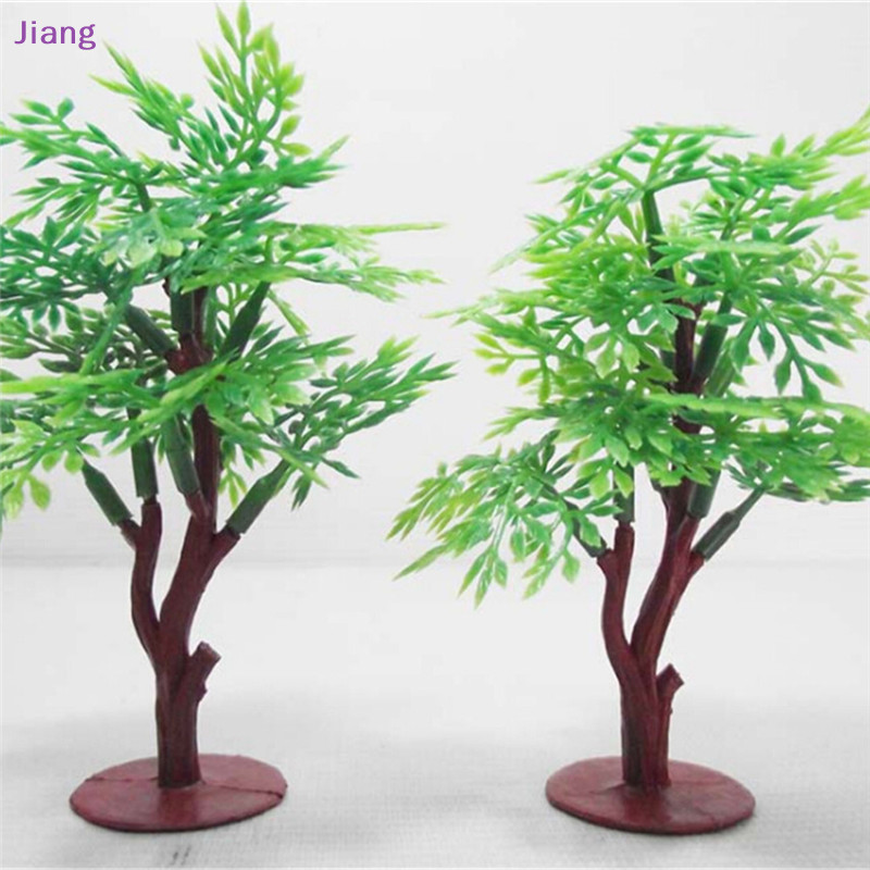 Jiang Vivid โมเดลต้นไม้สีเขียว 9 ซม. สําหรับตกแต่งบ้านตุ๊กตา