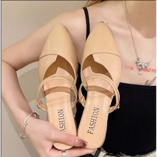 รองเท้าส้นสูงแฟชั่นสตรีหัวแหลมสวมใส่สบายขนาด 35-42