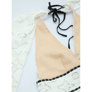 SABINA | JANESUDA x SABINA เสื้อแขนยาว (แขนถอดออกได้) Lady Jane รหัส SOL23038CR สีขาว