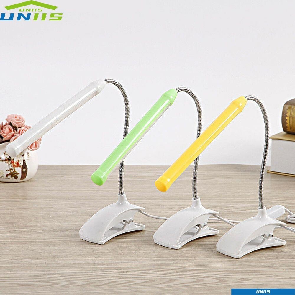Uniis ไฟอ่านหนังสือ Led แบบคลิปหนีบ ปรับได้ สําหรับข้างเตียงนอน