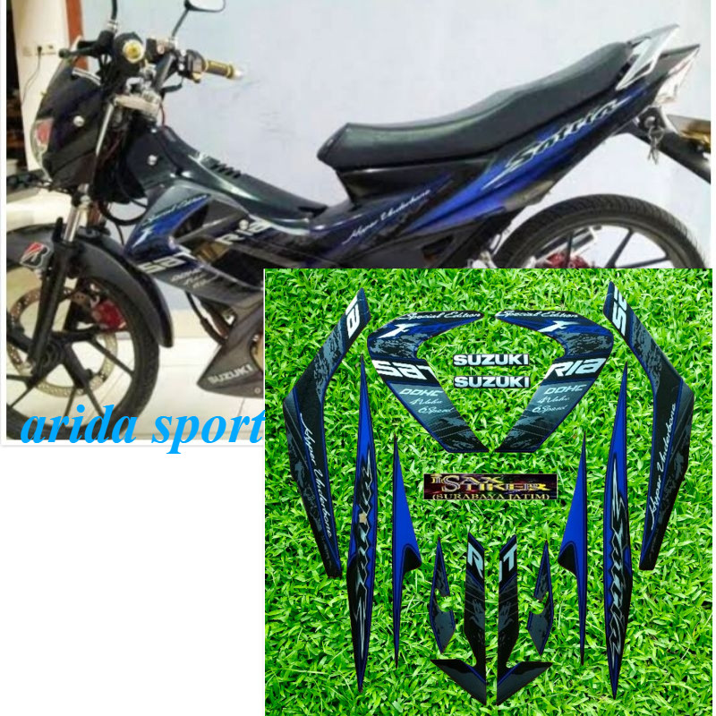 สติ๊กเกอร์ Striping Suzuki Satria F150 fu f 150 fu blue black 2012 motif แท้