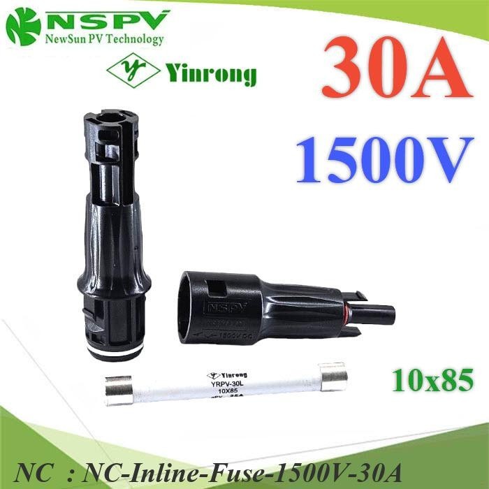 NC ชุดฟิวส์ MC4 1500V  IP68 Inline fuse  โซลาร์เซลล์  ขนาด Inline-Fuse-1500V-30A