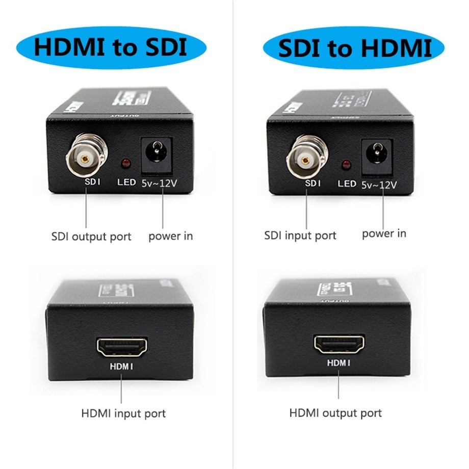 3G Converter HDMI Compatible to SDI Adapter SDI Audio Adapter HD-SDI/3G-SDI Converter DAC BNC 1080P for HDTV Mon
