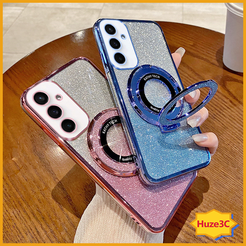 เคส Samsung S24 S24+ S23 S23+ S23FE S22 S22+ S21 S21+ S21FE เคสโทรศัพท์มือถือ แบบพับได้ พร้อมขาตั้ง สําหรับ ZJSF