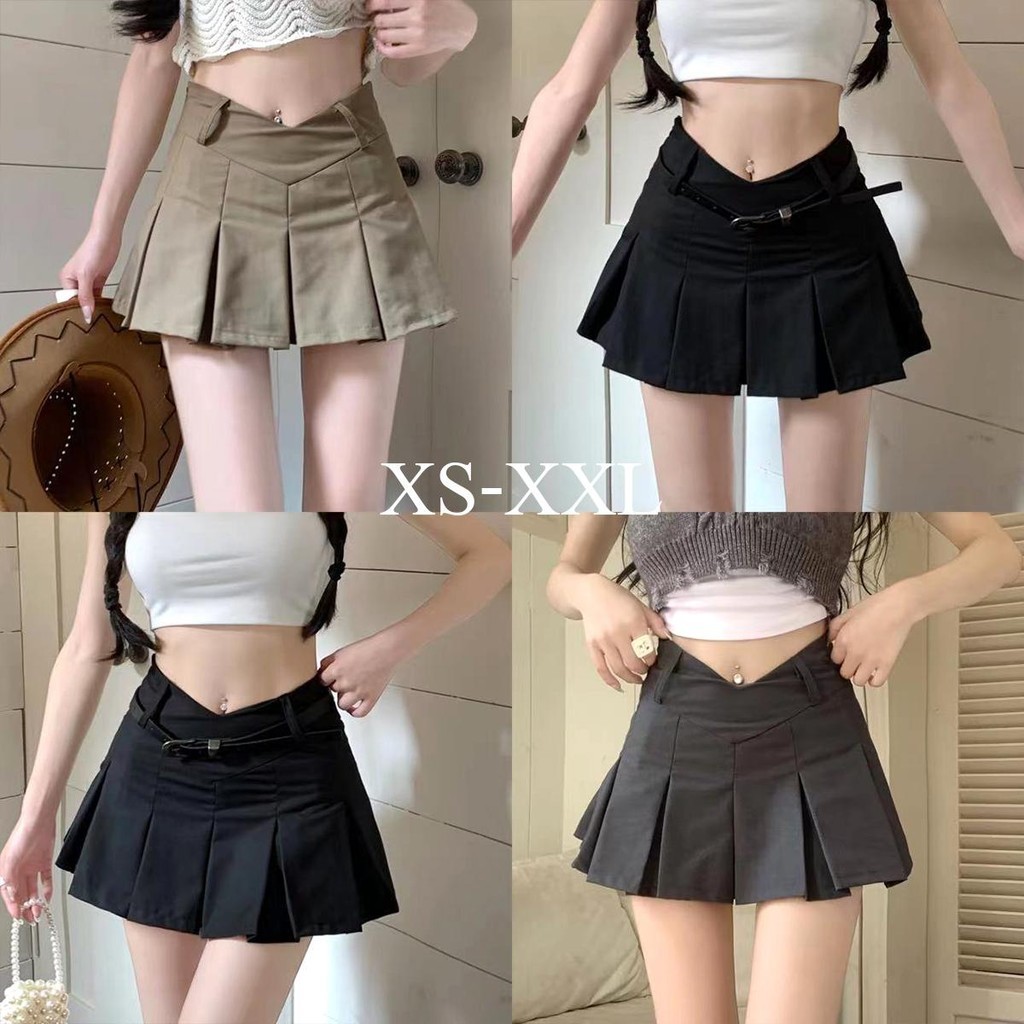 KOKO 8805 IT'S ME.กระโปรงเทนนิส skirts Y2K กระโปรงพลีส ผ้าอย่างดี มีซับใน ใส่สบาย XS-XXL