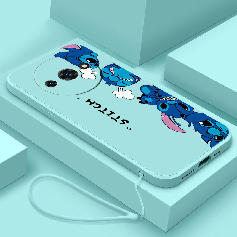 Redmi A3 Stitch เคสโทรศัพท์ ป้องกันเลนส์เต็มรูปแบบ ขอบตรง ซิลิโคนเหลว เคสปกคลุม