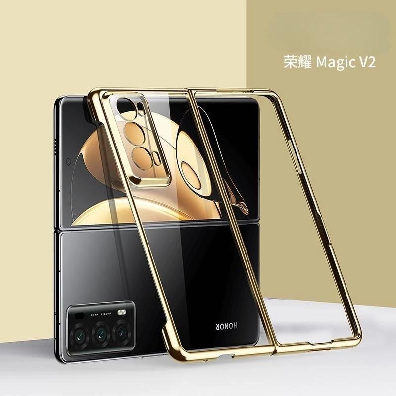 เคสโทรศัพท์มือถือ แบบใส ชุบไฟฟ้า สําหรับ Huawei Honor Magic V2 V VS VS2 Mate X2 X3 X5