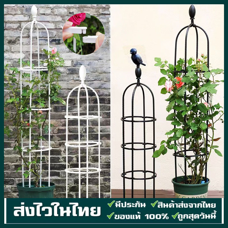 145cm*28cm ซุ้มกุหลาบ ซุ้มกุหลาบเลื้อย โครงกุหลาบเลื้อย ซุ้มไม้เลื้อย เหล็กแข็งแรง ท่อเหล็กเคลือบ PE กันสนิม กระถางต้นไม