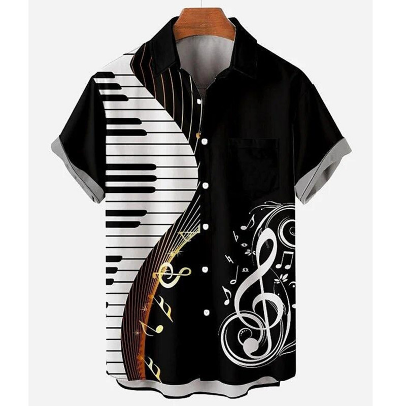 ขายดี เสื้อยืดลําลอง แขนสั้น พิมพ์ลายเพลง ทรงหลวม โอเวอร์ไซซ์ สไตล์ฮาวาย เหมาะกับฤดูร้อน สําหรับผู้ชาย ใส่ไปชายหาด ปาร์ตี้