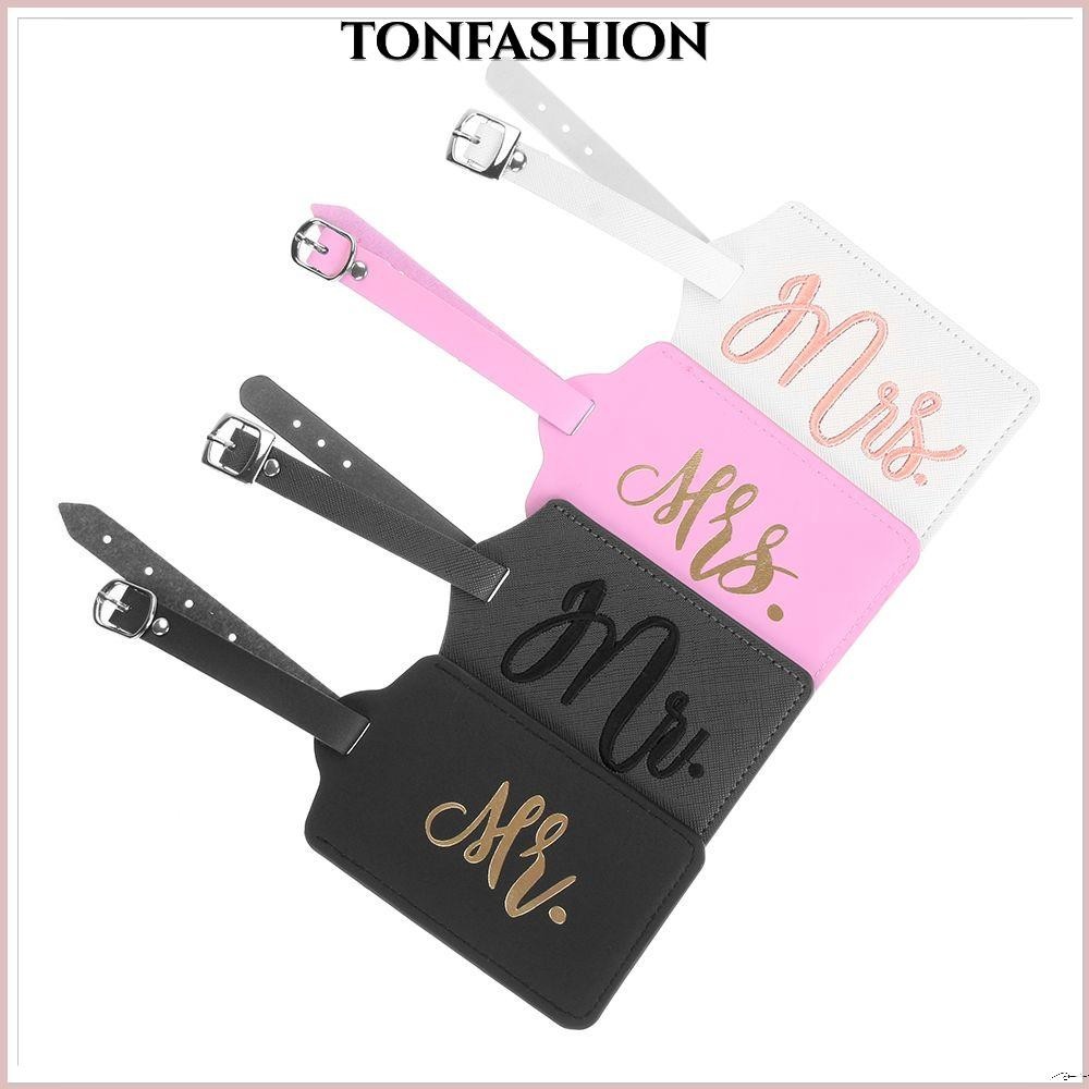 Tonfashion ป้ายแท็กกระเป๋าเดินทาง ทรงกลม แบบพกพา อุปกรณ์เสริมกระเป๋าถือ จี้ อุปกรณ์การเดินทาง ที่อยู่ ID แท็ก