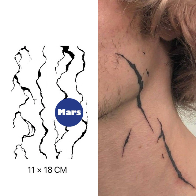 【Mars Tattoo】ใหม่ สติกเกอร์รอยสักชั่วคราว กึ่งถาวร 2 สัปดาห์ ติดทนนาน SH131