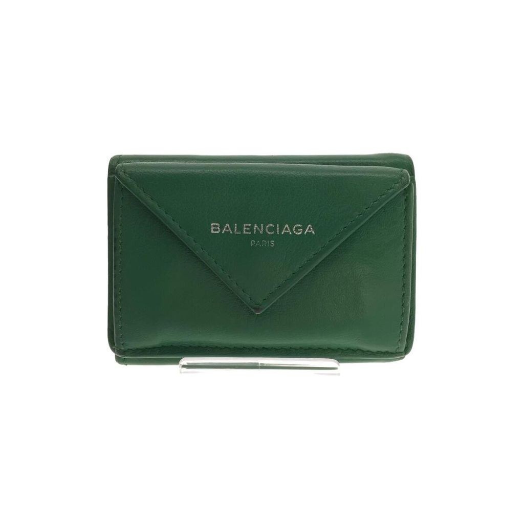 กระเป๋าสตางค์ Balenciaga ใบเล็ก สีเขียว ส่งตรงจากญี่ปุ่น มือสอง
