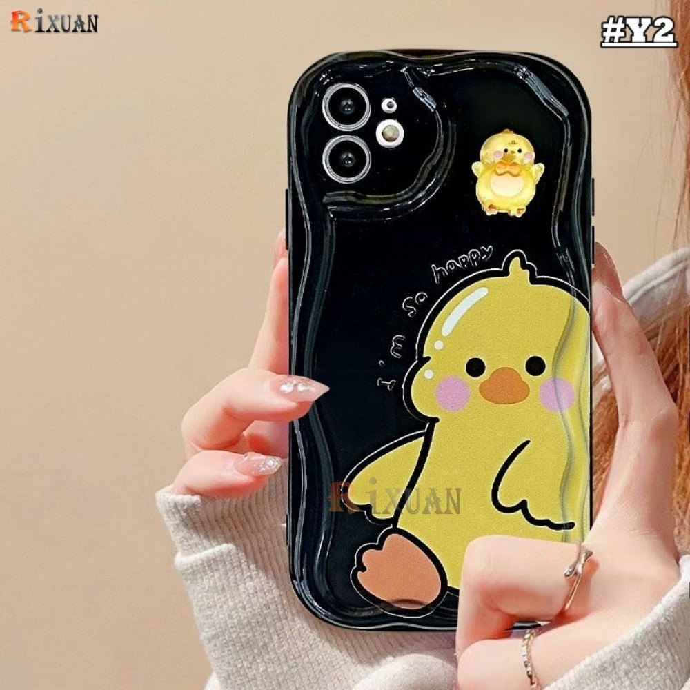 เคสโทรศัพท์มือถือแบบนิ่ม ลายเป็ดน้อย 3D สีเหลือง พร้อมตุ๊กตา สําหรับ Redmi Note 13 Pro 13C 12 A2 A1 12C 10 10C 10A 9C 9A 9T Note 12 Pro 11 11S Note10 10s Poco X5 5G M3 X3 C40 C55 Rixuan - รูปที่ 7