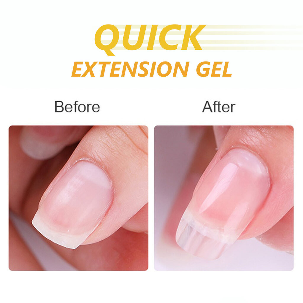 เจลหนา เจลต่อเล็บแบบทา เจลเคลือบกากเพชร เปลือกหอย MIZHSE QUICK EXTENSION GEL ขวดใหญ่