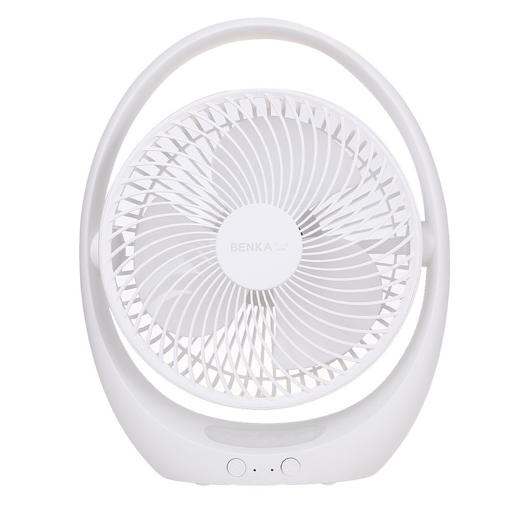 LOCAL789 BENKA พัดลมตั้งโต๊ะชาร์จไฟแบบพกพา ขนาด 7 นิ้ว รุ่น KN-L2857 สีขาว ร้านอยู่ในไทย