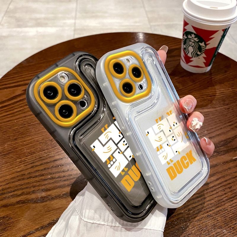 เคสโทรศัพท์มือถือ ลายเป็ด เรขาคณิต สร้างสรรค์ สําหรับ IPhone 11 12 Pro Max X XR XS Max SE 7 Plus 8 Plus IPhone 13 14 15 Pro Max