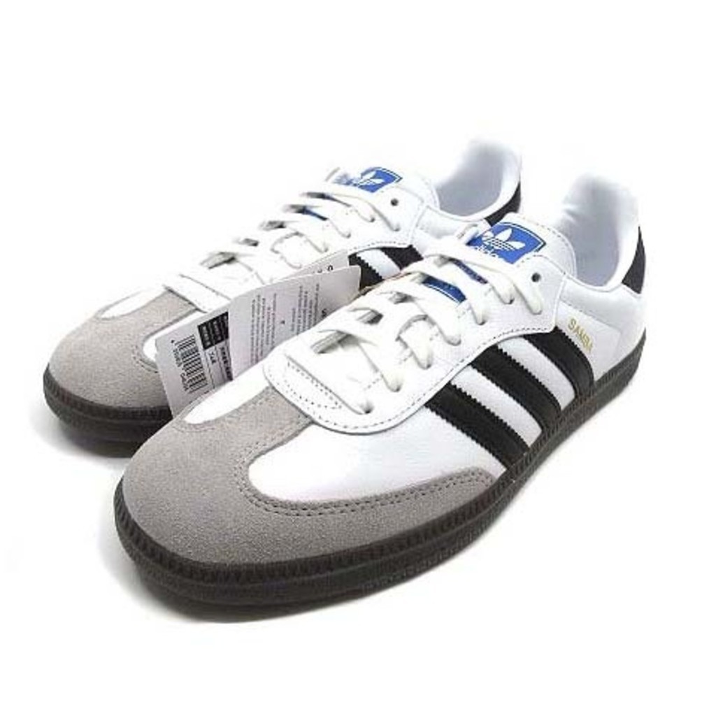 Adidas Samba Samba Og รองเท้าผ้าใบหนัง สีขาว มือสอง B75806

