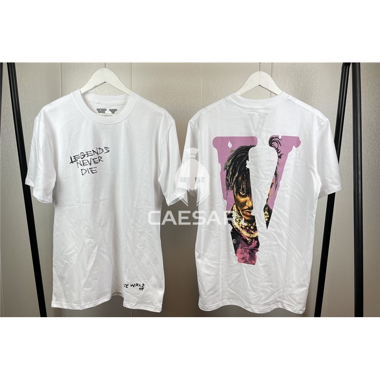 Vlone X 999 Juice WRLD Co Branded Legends Never Die Big V TEE น้ําผลไม้