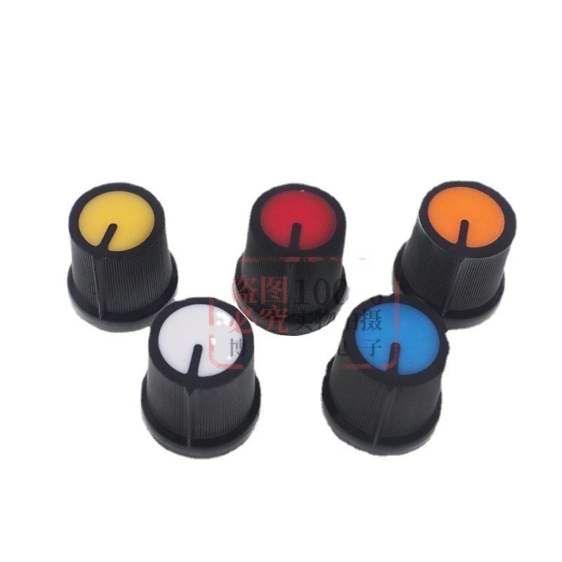 Ag3 Type WH148 ลูกบิดพลาสติก ด้ามจับดอกพลัม 15X17 มม. โพเทนชิโอมิเตอร์ เครื่องขยายเสียง หมวก