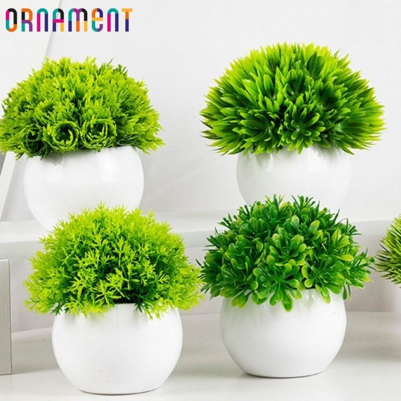 [ ที่โดดเด่น ] ไม้กระถางสีเขียว จมูเลท - อุปกรณ์ประกอบฉากงานแต่งงาน - ตกแต่งสํานักงานห้องนอน - ตารางกระถางดอกไม้ - บอนไซขนาดเล็กประดิษฐ์