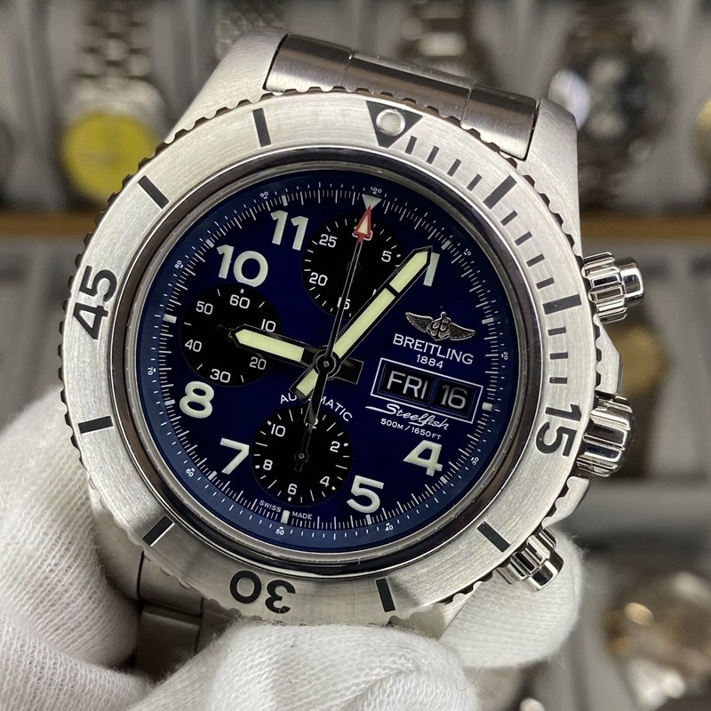 Breitling Chronograph นาฬิกาข้อมืออัตโนมัติ กันน้ํา สําหรับผู้ชาย A13341
