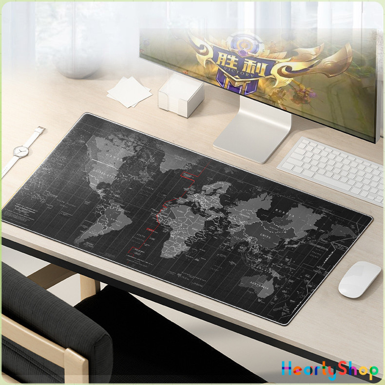 HeartyShop แผ่นรองเมาส์แผนใหญ่ แผ่นรองเมาส์กันลื่น มี 2 ขนาด mouse pad - รูปที่ 3