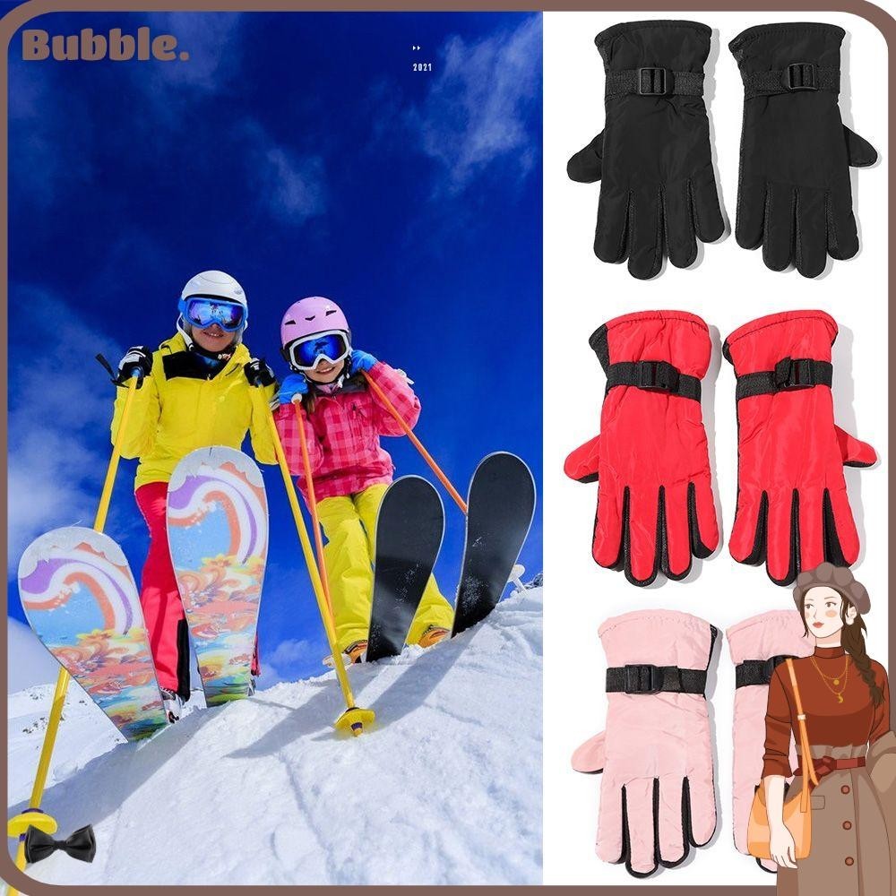 Bubble ถุงมือเล่นสกี ปีนเขา หนา อบอุ่น กันลื่น ฤดูหนาว สโนว์บอร์ด