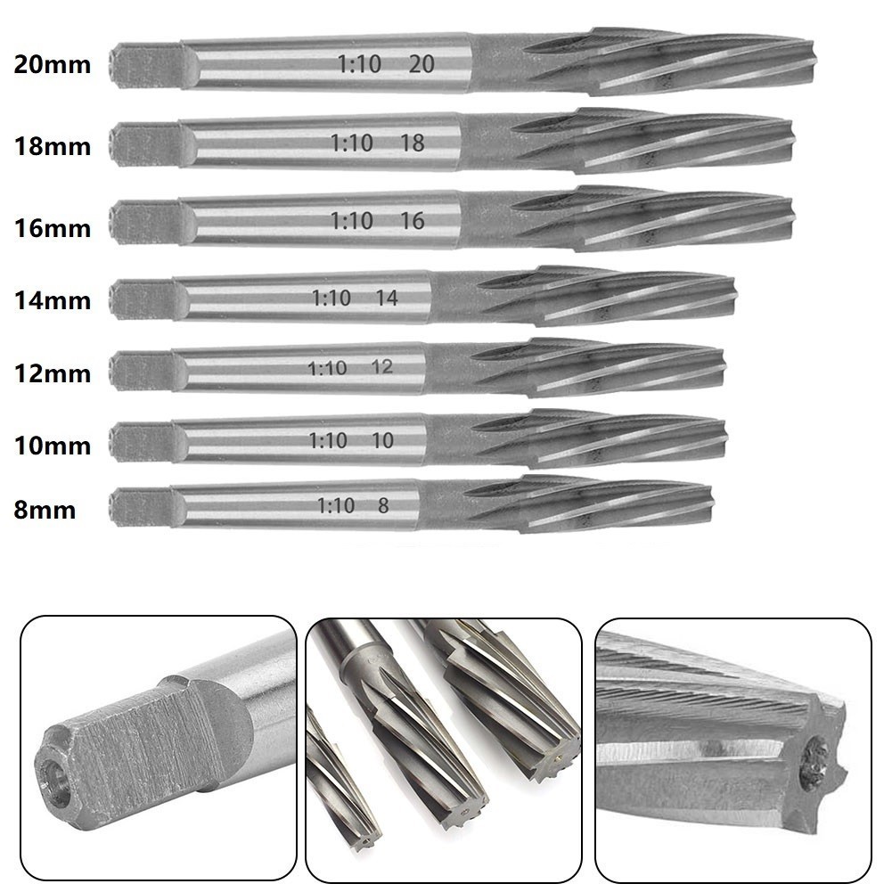 {Thebest} 1:10 Morse Taper Reamer Tapered Chucking Spiral Reamer HSS 8/10/12/14/16/18/20mm