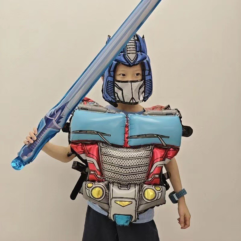 ชุดลูกโป่งฟิล์มอลูมิเนียม ลายการ์ตูน Transformers Optimus Prime Armor สําหรับตกแต่งปาร์ตี้วันเกิด