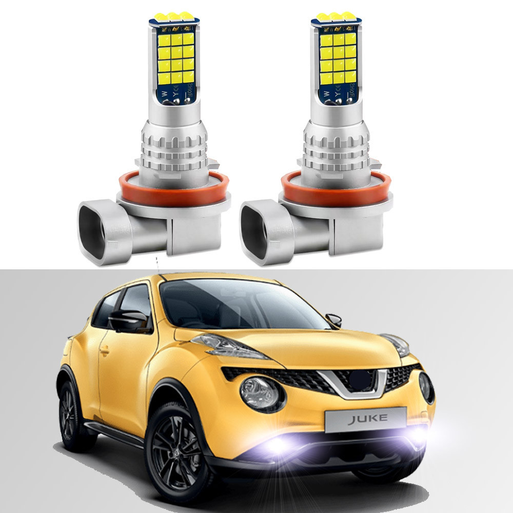 หลอดไฟตัดหมอก LED สีขาว สําหรับ Nissan Juke 2010 2011 2012 2013 2014 2015 2016 2017 2 ชิ้น